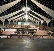 Naked Tent with String Lights 10x50