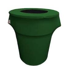 Trash Can With Green Spandex 