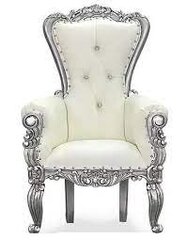Kids Silver Throne Chair 