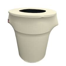 Trash Can With Ivory Spandex 