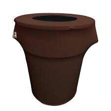Trash Can With Brown Spandex 
