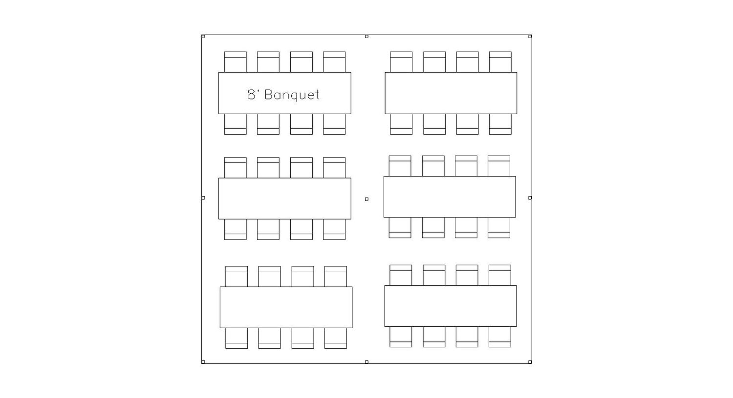 20x20 pole tent banquet seating