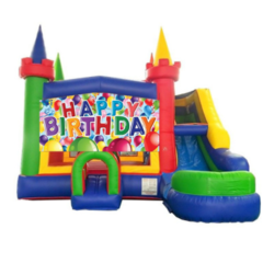 Happy Birthday Wet or Dry Slide Combo