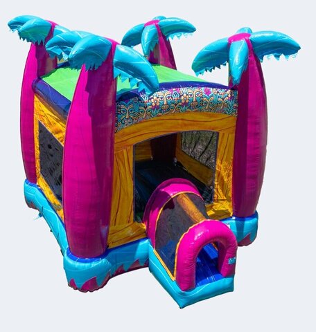 Teal Rippling Rush Bounce House Teal Rippling Rush Bounce House