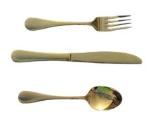 GOLD SILVERWARE SET OF 3