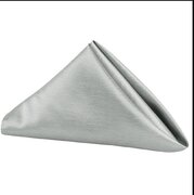 SILVER POLYESTER NAPKIN