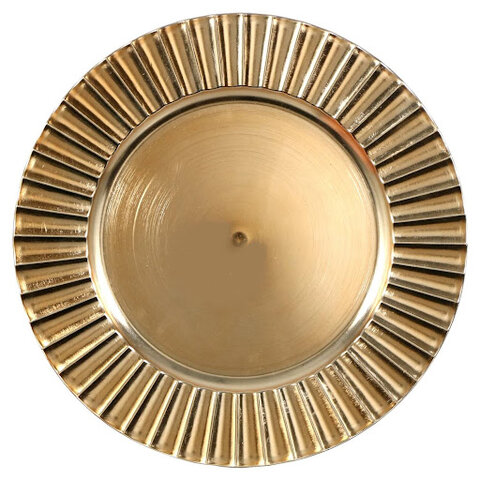 Gold Fluted Charger Plates 13
