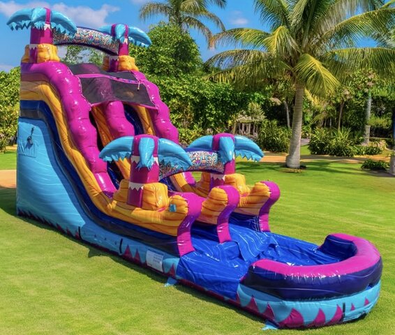 18ft Rippling Rush Slide W/ Pool 18ft Rippling Rush Slide W/ Pool