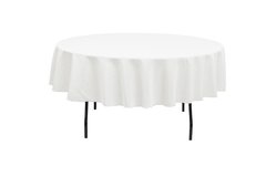 90 in. White Table Cloth