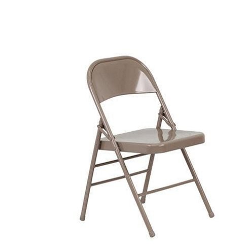 Folding Chair- Tan Metal Folding Chair- Tan Metal