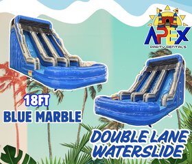 18ft Blue Marble Double Lane