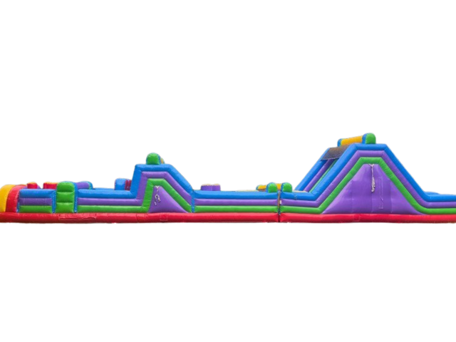 70ft OBSTACLE WITH SLIDE AND ROCK CLIMBING 70ft OBSTACLE WITH SLIDE AND ROCK CLIMBING