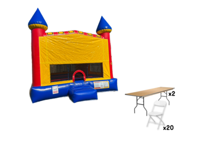 Castle Bounce House w/ 2 tables + 20 (adult)chairs Castle Bounce House w/ 2 tables + 20 (adult)chairs