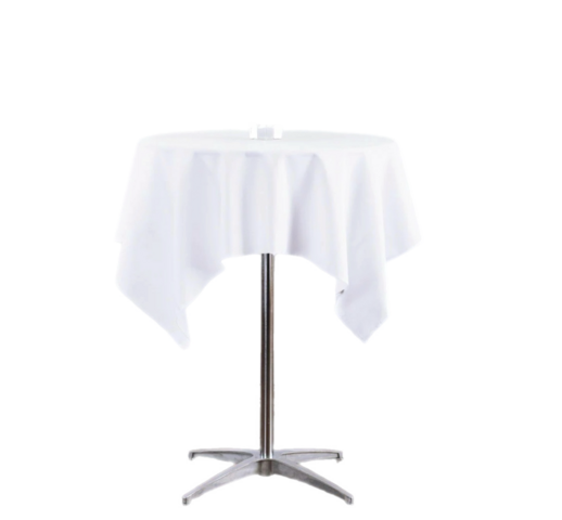 White Tablecloth Cocktail Table White Tablecloth Cocktail Table
