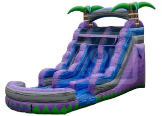 16 foot Purple Crush DOUBLE LANE water slide