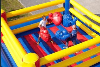 Boxing Ring with Large Gloves Boxing Ring with Large Gloves