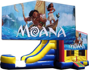 (C) Moana Castle Bounce Slide Combo