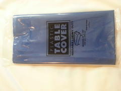 Blue Rectangle Plastic Table Cover Blue Rectangle Plastic Table Cover