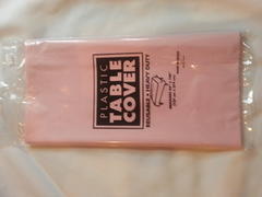 Pink Rectangle Plastic Table Cover Pink Rectangle Plastic Table Cover