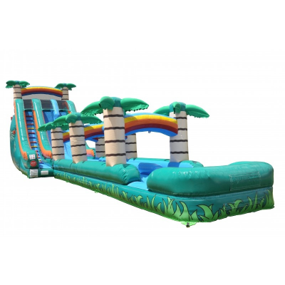 22ft Dual Lane Tropical Water Slide w Slip n Slide 22ft Dual Lane Tropical Water Slide w Slip n Slide