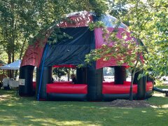 BLACK/ RED INFLATABLE DOME 