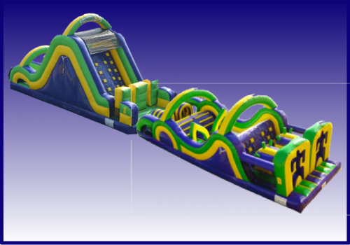 Radical Run 65' Obstacle Course w/ Slide Radical Run 65' Obstacle Course w/ Slide