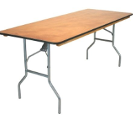 6’ Rectangular Wood