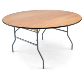 60” Round Wood