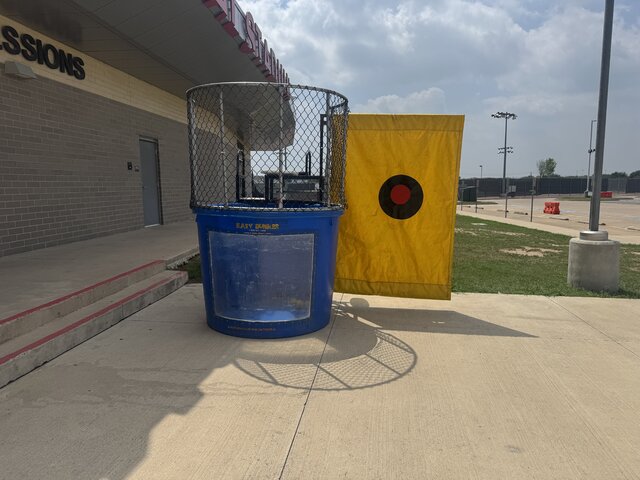 Dunk Tank setup at a school from Austin Bounce House Rentals™
