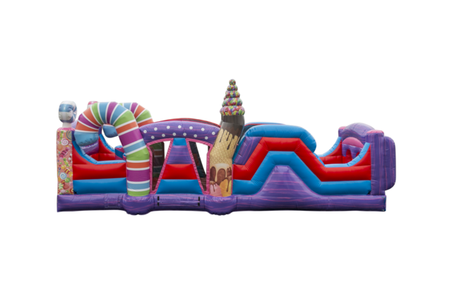 33' Sugar Shack Obstacle Course rental in Austin Texas from Austin Bounce House Rentals™ Side view