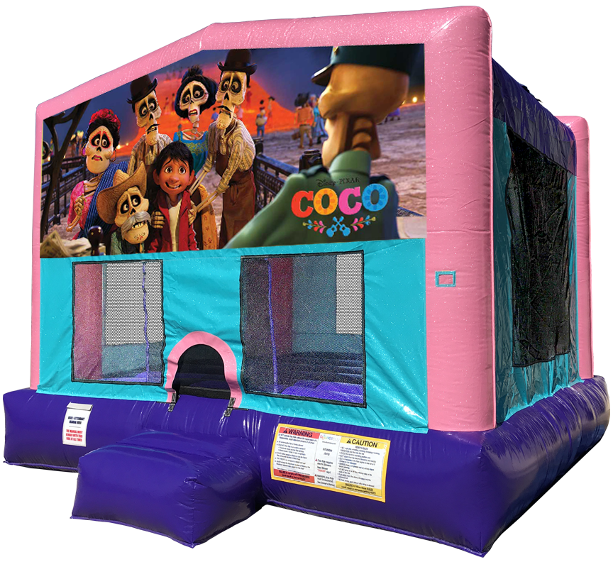 Coco Sparkly Pink Bounce House Rentals in Austin Texas from Austin Bounce House Rentals 512-765-6071