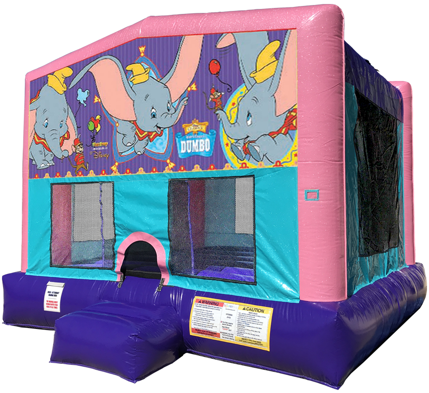 Dumbo Sparkly Pink Bounce House Rentals in Austin Texas from Austin Bounce House Rentals