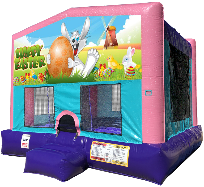 Easter Sparkly Pink Bounce House Rentals in Austin Texas from Austin Bounce House Rentals