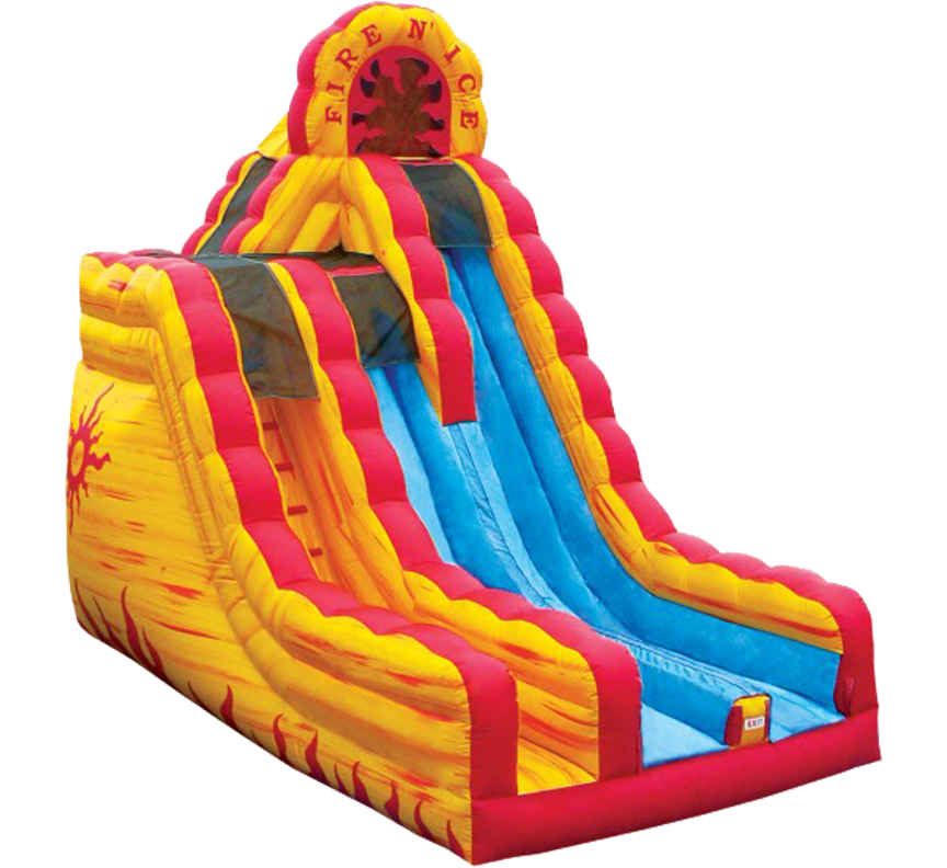 Fire'n Ice Dual Lane Slide available for rent in Austin Texas from Austin Bounce House Rentals