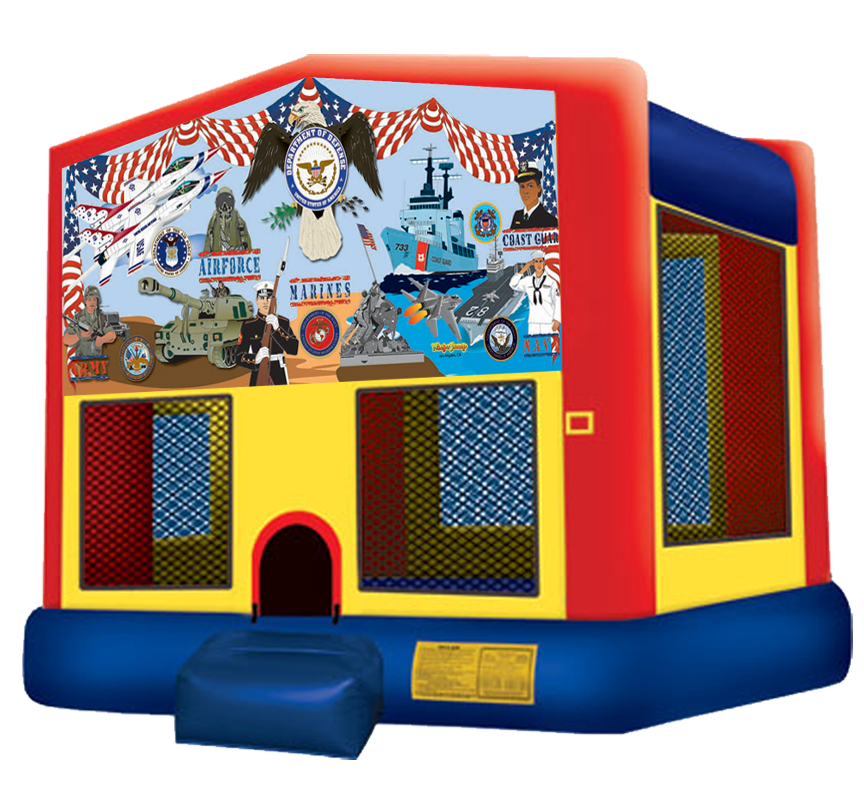 Military Pride Bounce House Rentals in Austin Texas from Austin Bounce House Rentals