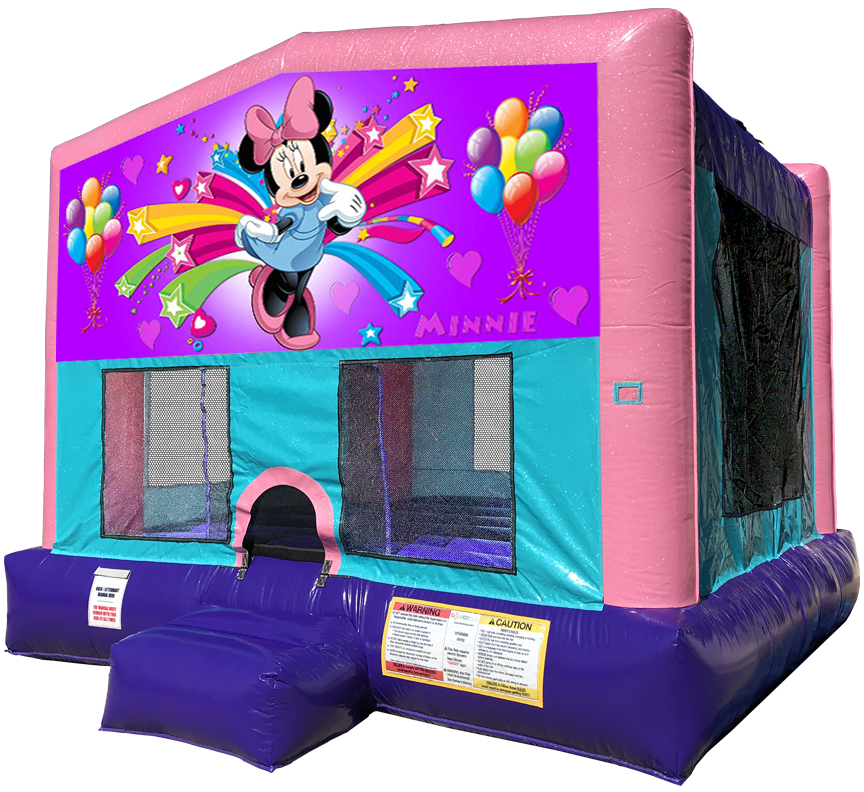 Minnie Mouse Sparkly Pink Bounce House Rentals in Austin Texas from Austin Bounce House Rentals