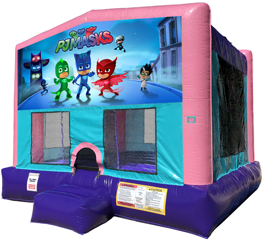 PJ Masks Sparkly Pink Bounce House Rentals in Austin Texas from Austin Bounce House Rentals