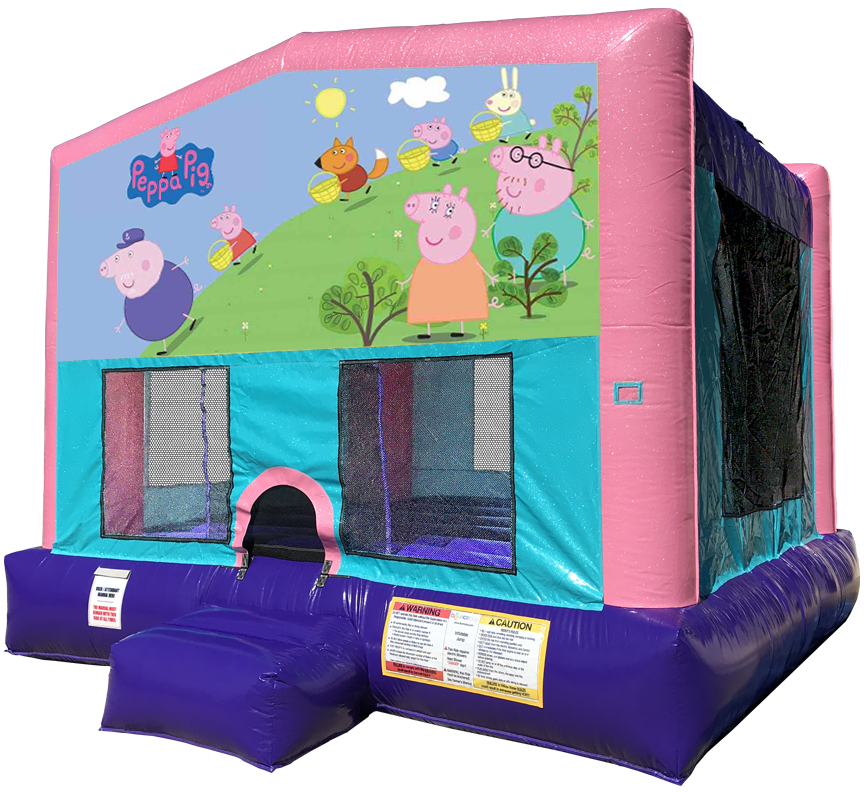 Peppa Pig Sparkly PInk Bounce House Rentals in Austin Texas from Austin Bounce House Rentals