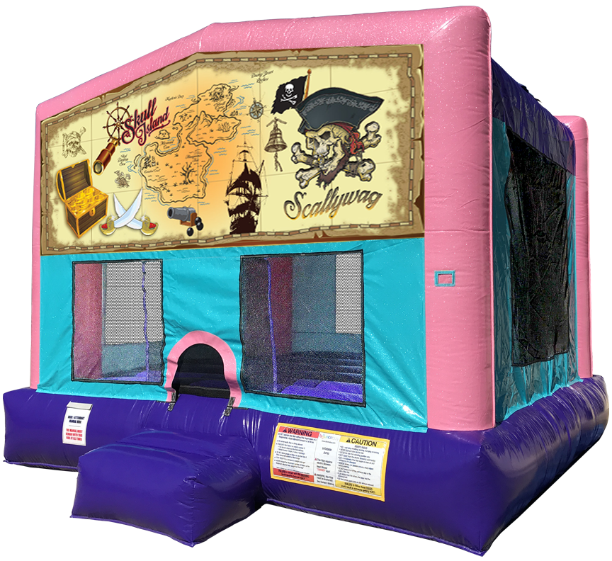 Pirate Sparkly Pink Bounce House Rentals in Austin Texas from Austin Bounce House Rentals