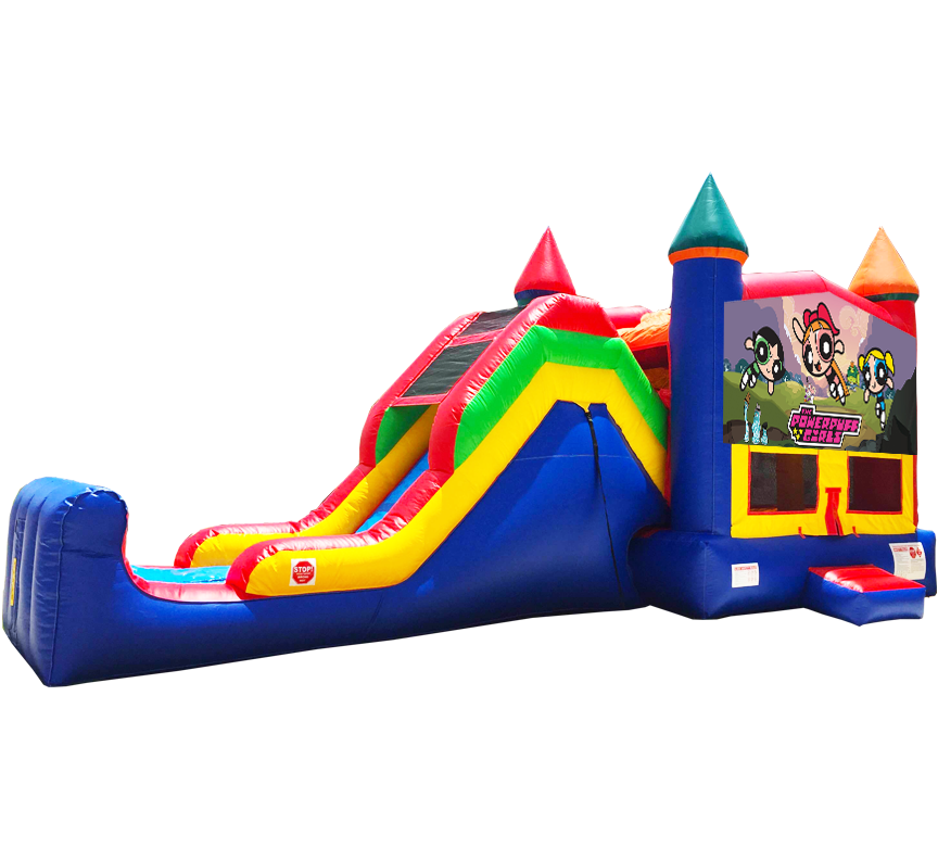 Pow R Puff Girls Super Combo 5-in-1 in Austin Texas from Austin Bounce House Rentals