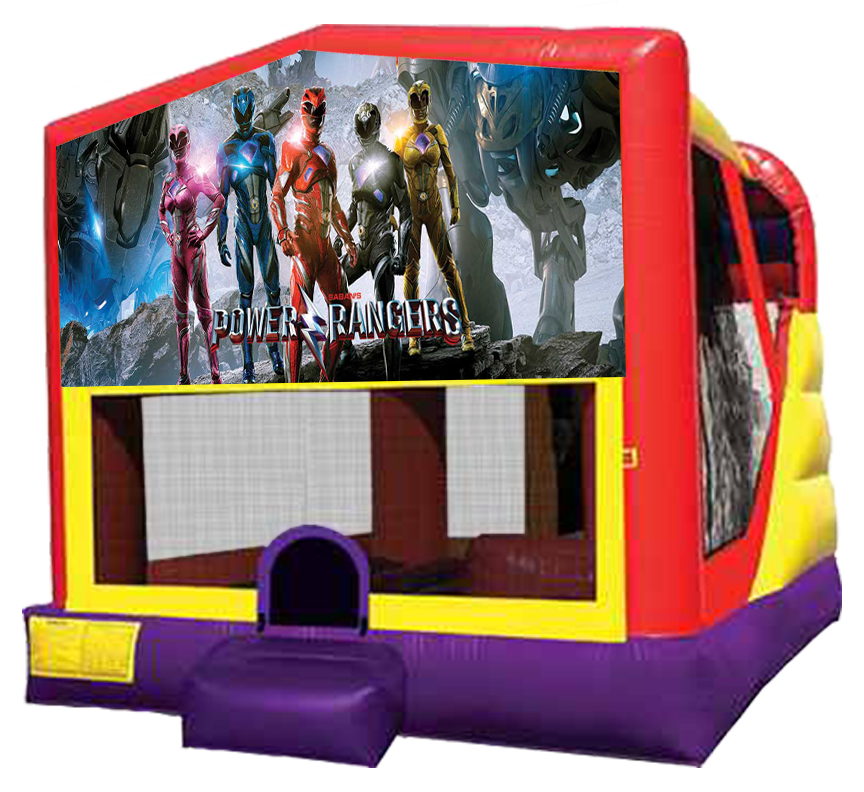 Power Rangers 4-in-1 Combo featuring bouncer, slide, climber and basketball hoop in Austin Texas