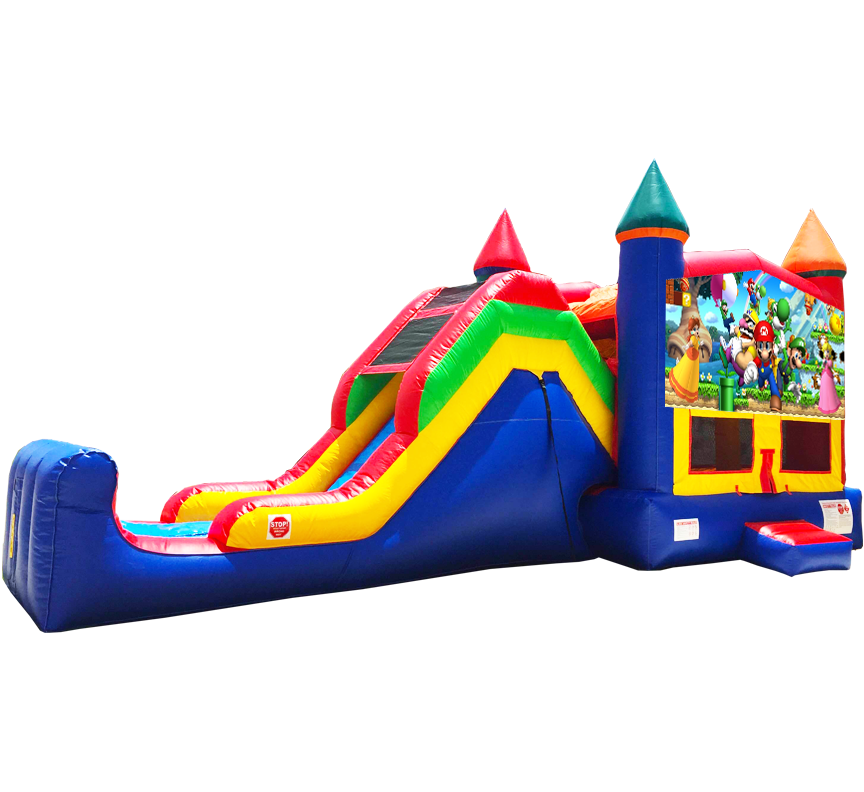 Super Mario Super Combo 5-in-1 Rentals in Austin Texas by Austin Bounce House Rentals 512-765-6071
