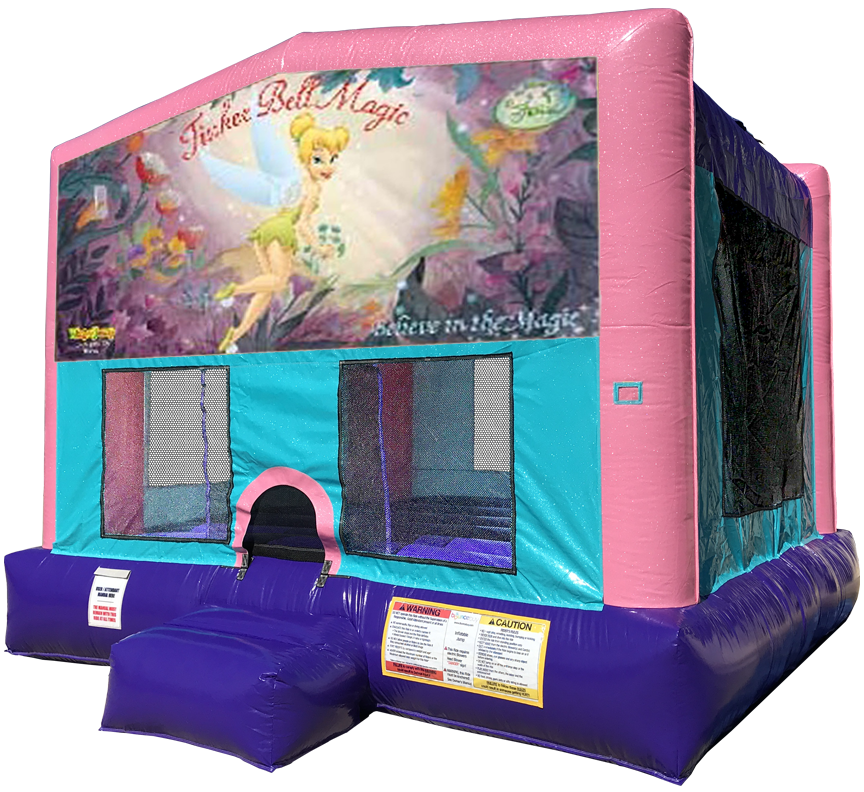 Tinkerbell Sparkly Pink Bounce House Rentals in Austin Texas from Austin Bounce House Rentals