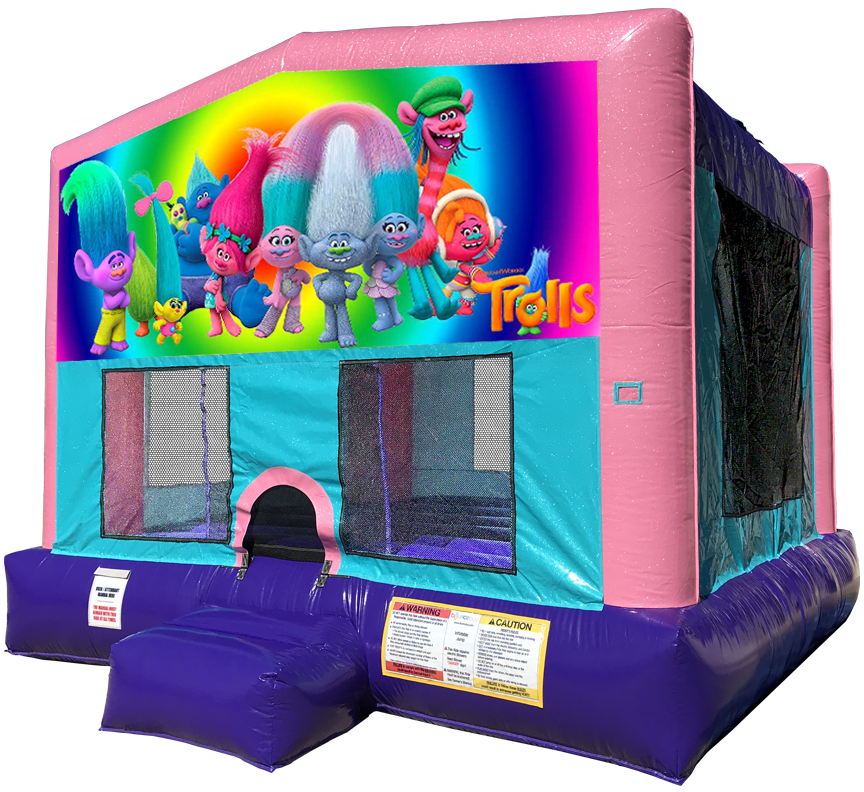 Trolls Sparkly Pink Bounce House Rentals in Austin Texas from Austin Bounce House Rentals