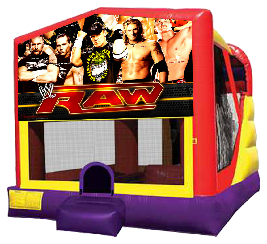 WWE Wrestling 4-in-1 Combo Bounce House Water Slide in Austin Texas from Austin Bounce House Rentals