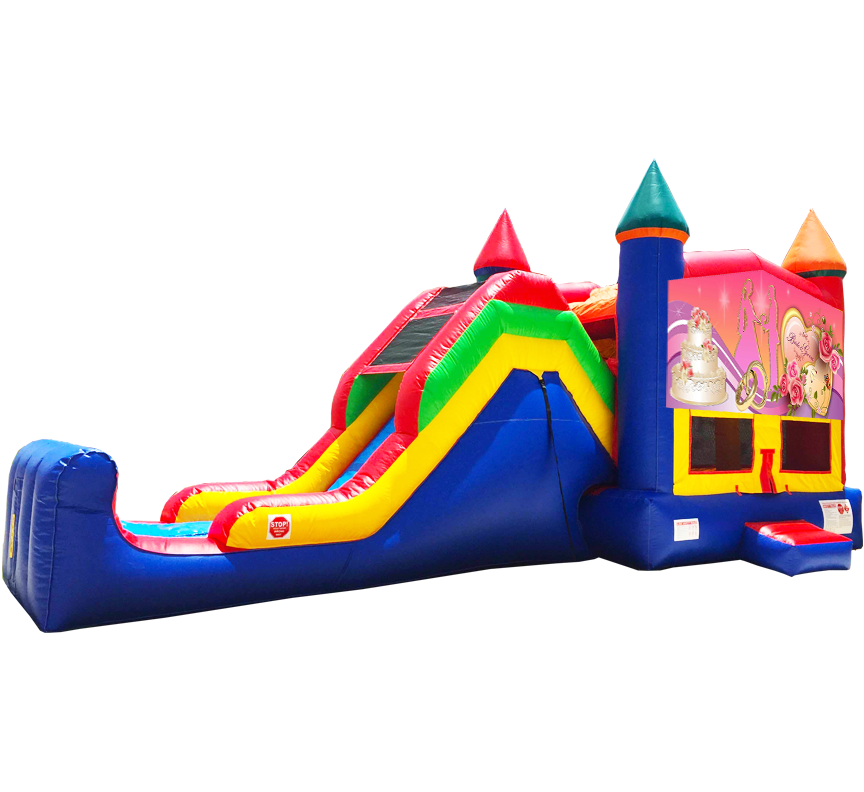 Wedding Hearts Super Combo 5-in-1 Rental in Austin Texas - Austin Bounce House Rentals