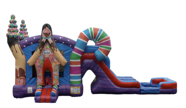 Sugar Shack Combo w/ Double Lane Water Slide Sugar Shack Combo w/ Double Lane Water Slide