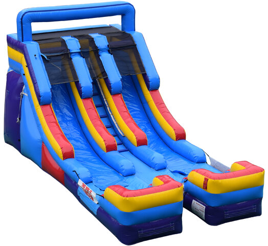 16ft Red & Blue Double Lane Water Slide 16ft Red & Blue Double Lane Water Slide
