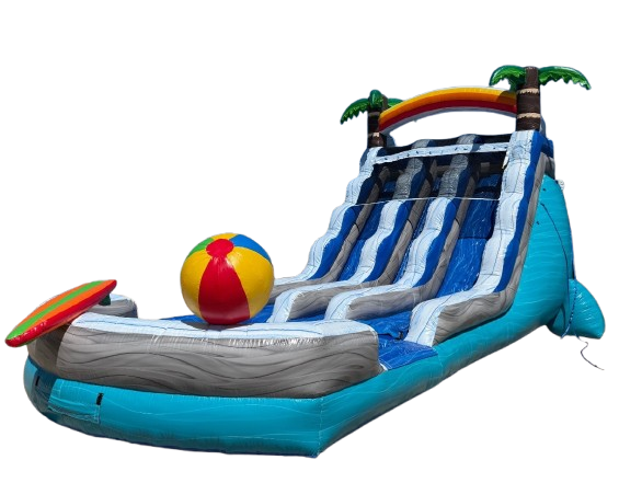 18ft Double Lane Beach Party Waterslide 18ft Double Lane Beach Party Waterslide