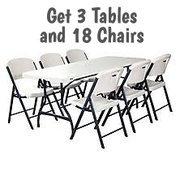 3 Tables & 18 Chairs 3 Tables & 18 Chairs